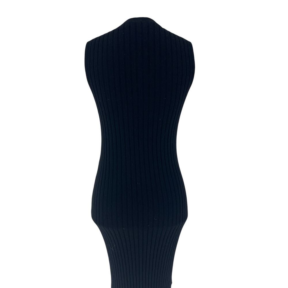 C by Bloomingdale’s 100% Cashmere Ribbed Tank Dress in Black - Picture 10 of 10